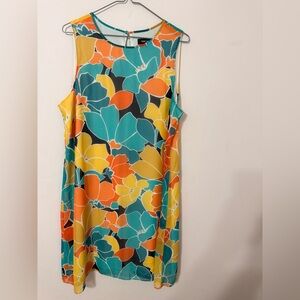 Vibrant Floral Sleeveless Dress